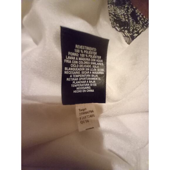 MOSSIMO Geometric Animal Print Dress Sz Large Collared Sleeveless Indie Festival - Picture 11 of 11